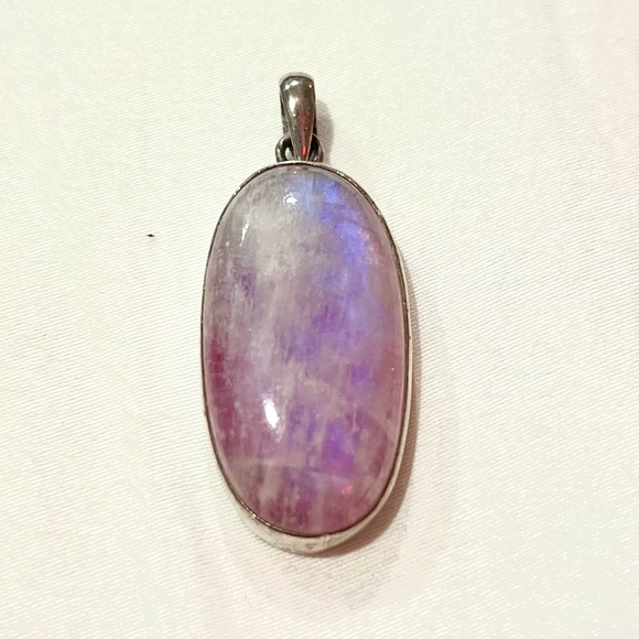 Jewelry - Purple Opal Pendant Necklace with .925 sterling silver